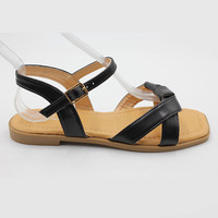 Nouvelles Arrivées Sandales plates de luxe sexy à lanières en cuir PU pour femmes et chaussures pour dames en stock Sandale Plate Pour Femme