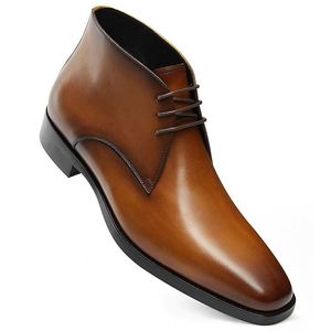 Mocasines Casuales para Hombre, Transpirables, Impermeables, de Piel, con Función de Aumento de Altura, Zapatos Cómodos para Negocios - Product Image 4