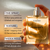 Parfum pour homme SADOER en marque propre, eau de parfum 50 ml, spray corporel, parfum longue durée 24h, élimine les odeurs corporelles, service OEM ODM