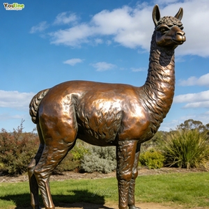 Estatua <span class=keywords><strong>de</strong></span> Alpaca <span class=keywords><strong>de</strong></span> Bronce <span class=keywords><strong>de</strong></span> Tamaño Real para Jardín, Escultura <span class=keywords><strong>de</strong></span> Llama Grande para Patio, Decoración <span class=keywords><strong>de</strong></span> Jardín Hecha a Mano en Bronce Fundido - Product Image 4