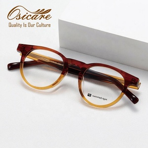 Gafas de Acetato Redondas de Alta Calidad Osicare, Gafas Personalizadas Mazzucchelli Premium, Montura Óptica para Hombre - Product Image 1