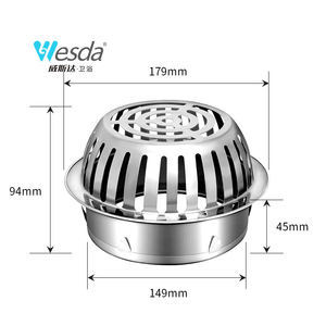 304 in acciaio inox <span class=keywords><strong>per</strong></span> terrazza sul tetto 4 pollici 110pvc coperchio di scarico <span class=keywords><strong>per</strong></span> pavimento 75 tubo 6 pollici 3 secchio antibloccaggio della pioggia scarico - Product Image 5