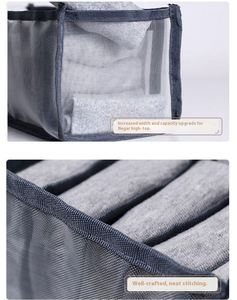 Caja de Almacenamiento para Sala de Estar con Separadores de Malla de Tela, 6/7/11 Compartimentos para Organizar Ropa Interior, Sujetadores, Calcetines y Ropa - Product Image 2