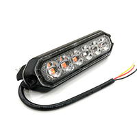 Feux de signalisation de danger à LED à montage en surface ECE R10 ECE R65 Classe 2, 6 LED clignotantes, gyrophare, lumière stroboscopique 7025A-6, fonction de gradation