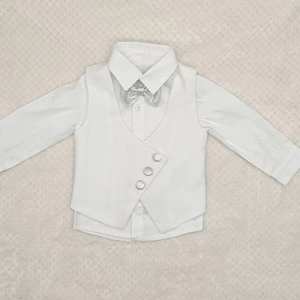 Traje Formal Personalizado, Chaleco <span class=keywords><strong>de</strong></span> Caballero, Ropa <span class=keywords><strong>para</strong></span> Niños Pequeños, Traje <span class=keywords><strong>de</strong></span> Bautizo <span class=keywords><strong>para</strong></span> Bebé Niño - Product Image 5