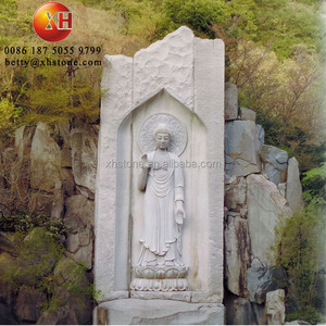 Dekorative Steins chnitz dekoration im Freien Großes buddhistisches <span class=keywords><strong>Relief</strong></span>, das betende <span class=keywords><strong>Buddha</strong></span>-Statue auf Wanddesign-Skulpturen sitzt - Product Image 4