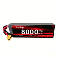 Baterai Lipo RC Berkualitas Tinggi 8000mAh 25C 22.2V Lithium Ion Harga Murah dari Produsen Drone Seri 6S 12S 14S