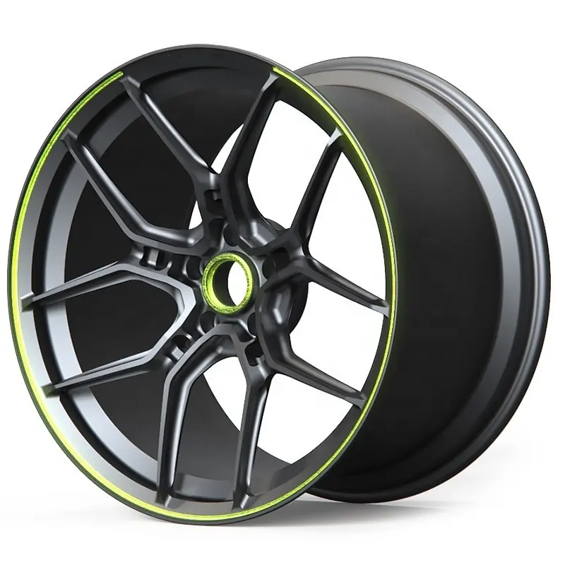 Cerchi in lega 18 19 20 21 22 pollici PCD 5x112 5x114.3 5x120 verde e nero ruote per autovetture forgiate per BMW 3 5 7 serie