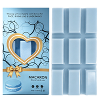 Bloc de cire dure pour macarons 500g à 9 compartiments, à faible point de fusion, pour épilation du visage, du maillot et des aisselles, pour salons de beauté et spas, marque privée