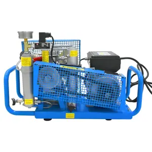 Venta directa de fábrica, parada Manual de 4 cilindros, 100L, 30MPA, 4500PSI, 300BAR, ventilador de refrigeración, buceo, respiración, compresor de esnórquel