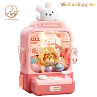 Mesin Cakar Mainan Edukatif Anak-Anak yang Menggunakan Koin, Mini Crane Hadiah untuk Boneka Plush, Hadiah Seru untuk Anak-Anak