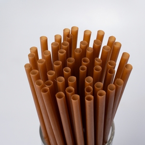 Pailles en papier biodégradables écologiques, diamètre intérieur 6 mm, longueur 210 mm, style minimaliste, pour fêtes, emballées individuellement - Product Image 3