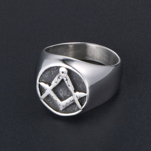 Men's <b>Titanium</b> Steel <b>Ring</b> Geometric Triangle Design Bold Pinky <b>Ring</b> Gift Jewelry SA472 - Product Image 4