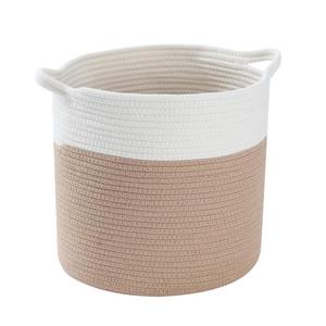 Hot Selling Faltbare Baumwoll seil Gewebte Aufbewahrung skorb Kleinigkeiten Spielzeug Schmutzige Kleidung Korb Made Grass Plant Künstliche Pflanze - Product Image 1
