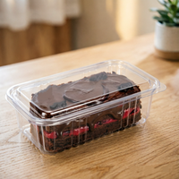 Boîte alimentaire en plastique avec couvercle, emballage transparent pour muffins, pâtisseries, desserts, présentoir élégant et luxueux pour biscuits