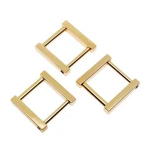 Nice Detachable square webbing buckle Rectangular ring strap buckles Removable Screws Connection Buckle for bag handbag Purse