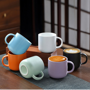 แก้วกาแฟเซรามิกสไตล์มินิมอลวินเทจ สีม่วงหรูหราสำหรับใช้ในออฟฟิศ แก้วน้ำดีไซน์สวยงามขนาด 360 มล. สำหรับดื่มชาช่วงบ่าย - Product Image 2