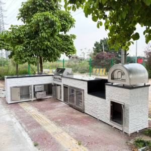 Stazione Cucina Mobile Multifunzionale Personalizzabile per Esterni, Utilizzabile in Ogni Condizione Atmosferica, con Griglia a Gas BBQ, Forno per Pizza e Bruciatore di Cottura - Product Image 2