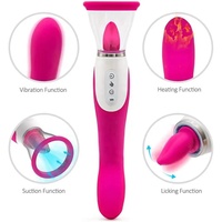 Stimulateur de clitoris populaire, suceur de tétons, langue qui lèche, stimulateur vaginal, gode vibrant pour femmes, masturbateur pour orgasme