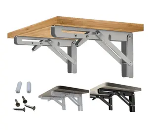 헤비 듀티 삼각형 L 앵글 월 브래킷 금속 90 도 테이블 벤치 접이식 선반 지원 브래킷 - Product Image 5