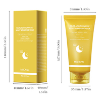 OEM masker pembungkus malam asam Kojic kunyit pembersihan dalam zona T komedo hidung menghilangkan Label pribadi masker kupas wajah MOOYAM