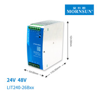 MORNSUN LIT240-26B24 240W 24V 10A/20A 3 Fasa Din Rail Power Supply Efisiensi 92% PFC Aktif Konverter AC-DC Input Industri