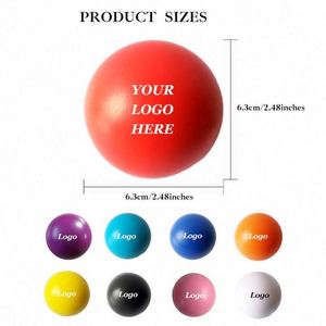 Custom Rubber Squeeze Soft Touch Round <b>Shaped</b> Stress Relief 6.3Cm Ball <b>Toys</b> With Logo - Product Image 2