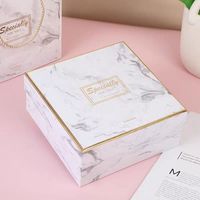 Caja de Regalo de Cartón Corrugado Moderno, Exquisito y Reciclable para Cumpleaños, Ceremonias, Regalos Sorpresa, con Relieve