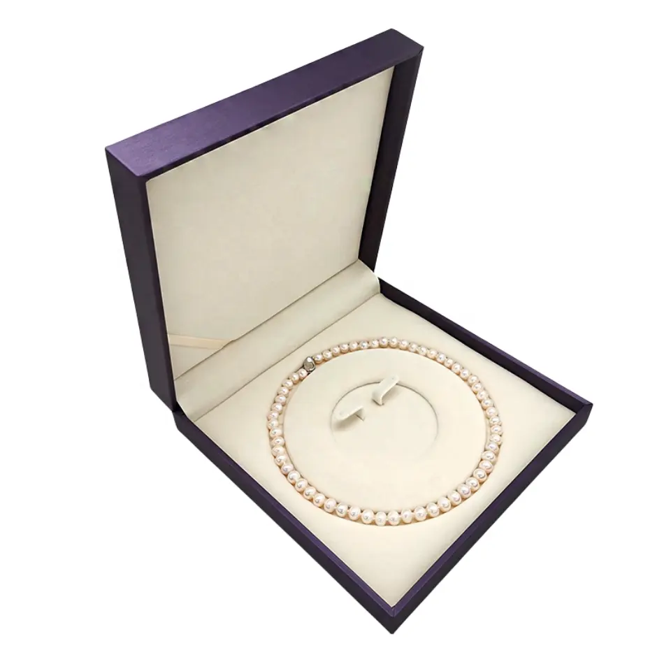 Factory In Stock Luxury Leather Jewelry Box Pearl Necklace Jewelry Gift Box Jewelry Packaging