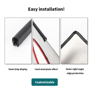 Goma de plástico Flexible, Metal afilado, Canal en U, pellizco, soldadura, vidrio de ventana de coche, PVC automático, tamaño personalizado, tira de sellado de protección de bordes - Product Image 5