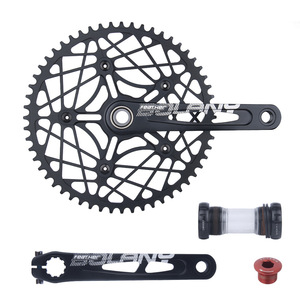 Plato de cadena de aleación de aluminio Bolany 54 56 58T con diseño de dientes positivos y negativos para bielas de bicicleta plegable - Product Image 3