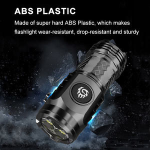 Lampe torche rechargeable en plastique ABS, prix d'usine, 3 LED, 3000 lumens, 5 modes, lampe torche d'extérieur, éclairage d'urgence en cas de panne de courant - Product Image 3