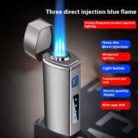 Briquet Cristal ELF TPD Puffs, Briquet Cigarette Électronique Métallique USB, Idéal pour Cadeaux de Boutique Spécialisée