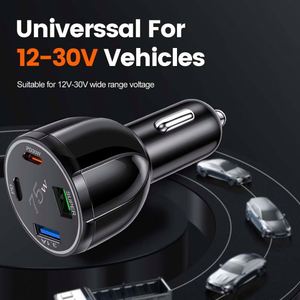 4-Port <b>Type</b>-<b>C</b> + USB QC3.0 3 Fireproof Magnetic Car Phone Charger <b>Adapter</b> for Mobile Phone & Laptop - Product Image 4