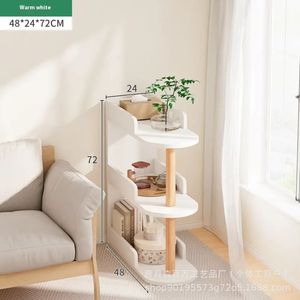 Storage Cabinet Round 4 Layers Standing Type Durable Multipurpose <b>Desktop</b> Organization <b>Shelf</b> - Product Image 3
