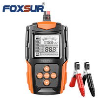 Analyseur de batterie FOXSUR pour camion, moto, voiture, 12V 24V, testeur intelligent de batterie GEL AGM EFB au plomb-acide, testeur de résistance interne