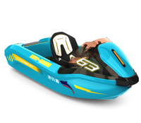 Mini jet-boat personnalisé avec design de karting rapide pour les lacs, en matériau PE, pour usage récréatif et résidentiel, bateau électrique 45 km/h