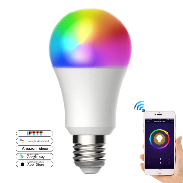 Cct einstellbare Tuya App Control LED Smart Wifi Farb birne Arbeit mit Alexa Google Home Tuya Smart Wifi Glühbirne Licht 10w