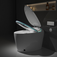 Abattant de toilette intelligent automatique avec bidet intégré, montage au sol, cuvette monobloc, réservoir dissimulé intelligent, télécommande, salle de bain