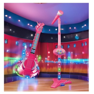 KK nouveau jeu de microphone de <span class=keywords><strong>guitare</strong></span> musicale se connecter avec MP3, chant karaoké jouet éducatif <span class=keywords><strong>guitare</strong></span> électronique, jouets de <span class=keywords><strong>fille</strong></span> musicale - Product Image 5