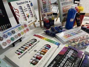 Mini Kit de Peinture Acrylique en Gros pour Enfants et <span class=keywords><strong>Adultes</strong></span> – 12 Couleurs Lavables Non Toxiques, <span class=keywords><strong>Bandes</strong></span> de Peinture avec Palette et Pinceaux, Tubes de 12 ml - Product Image 6