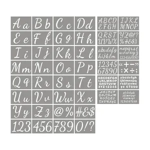 Plantillas de alfabeto de letras grandes de plástico reutilizables, plantilla de impresión de diseño personalizado para pintar