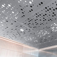 Panneaux de plafond acoustiques suspendus en aluminium écologiques, insonorisants, décoratifs 3D, en métal, pour immeubles de bureaux