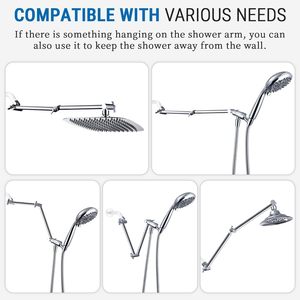 Ensemble de <span class=keywords><strong>bras</strong></span> de <span class=keywords><strong>douche</strong></span> à effet pluie moderne de Style américain transfrontalier tige d'extension Flexible réglable finition chromée mur d'utilisation d'hôtel - Product Image 2