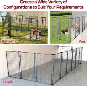 Große Hundehütte im Freien mit Dach abdeckung Einfach zu montierende Metall käfige für große Hunde - Product Image 6