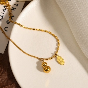 Nueva Pulsera y Tobillera de Acero Inoxidable con Oro de 18K, Diseño Elegante y de la Suerte, Colección 2025 - Product Image 3