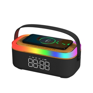 Reloj de escritorio portátil inteligente PX05, altavoz <span class=keywords><strong>Bluetooth</strong></span> con luz nocturna RGB, <span class=keywords><strong>Mini</strong></span> carga inalámbrica personalizable, batería de larga duración - Product Image 6