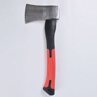 Hache tactique de survie de qualité industrielle supérieure, à dos plat, manche en TPR/bois, personnalisable OEM DIY, en acier au carbone