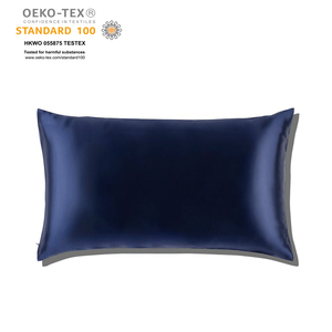 Oeko Tex ปลอกหมอนผ้าไหมหม่อนแท้100,ปลอกหมอนผ้าซาตินซักได้ซักได้สีดำ Oeko Tex 100% ผลิตฉลากส่วนตัว - Product Image 3