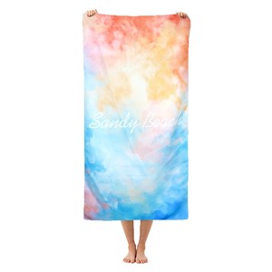 Serviette de bain, de yoga et de sport en microfibre double face, à séchage rapide, imprimée, absorbante, pour la plage et la natation en été - Product Image 5
